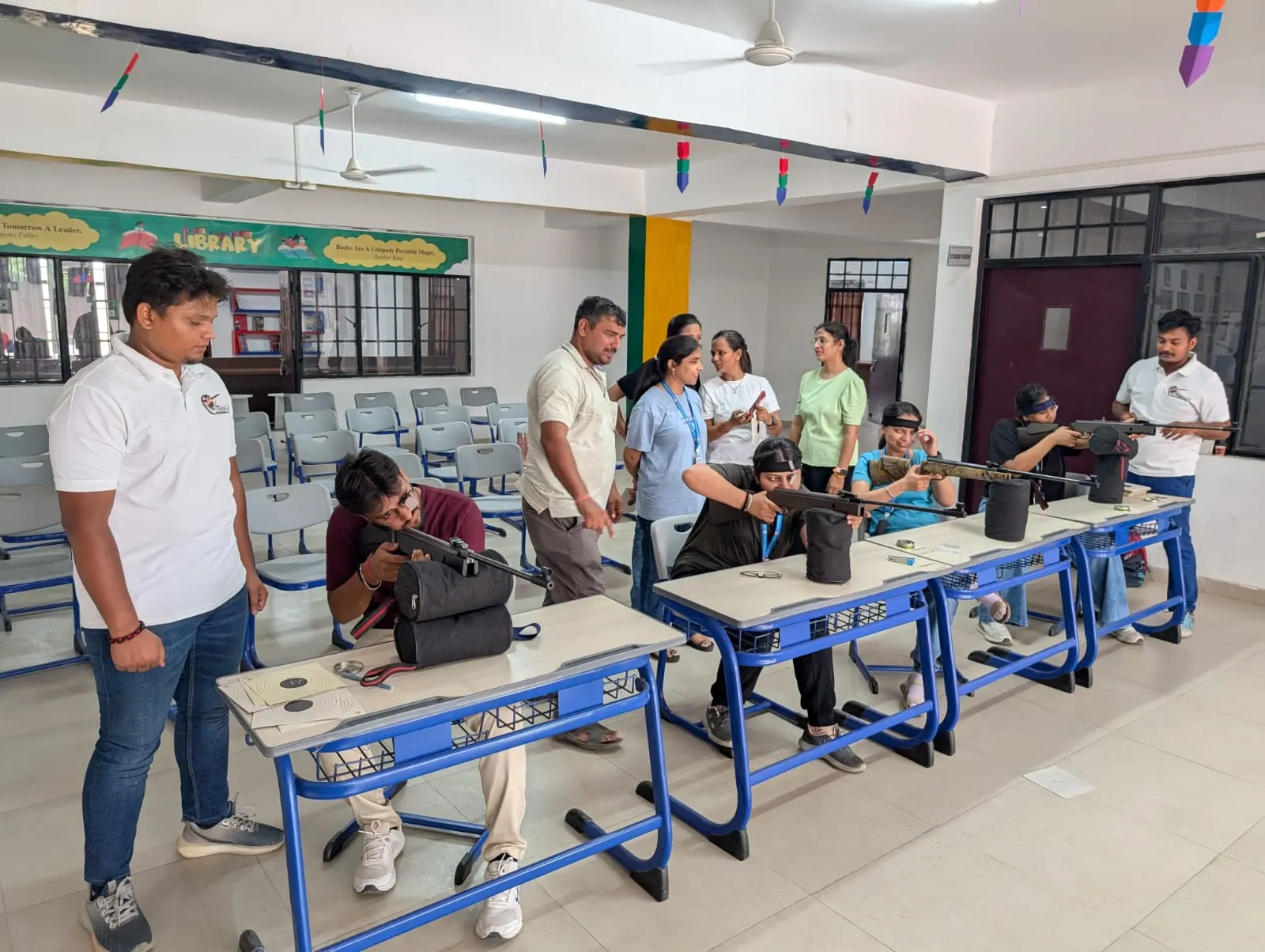 A full training batch during an academy coaching session